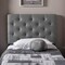 Baxton Studio Viviana Grey Upholstered Button-Tufted Twin Size Headboard 125-6975 - alternate 3